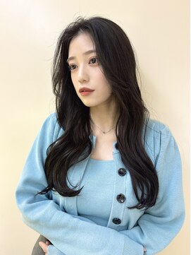 ビーチ(BEACH) 似合わせカット暗髪ナチュラルセンターパートロング