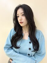 ビーチ(BEACH) 似合わせカット暗髪ナチュラルセンターパートロング