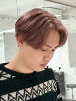 ルースト 八王子店(ROOST)&nbsp;ピンクベージュ ブリーチカラー センターパート