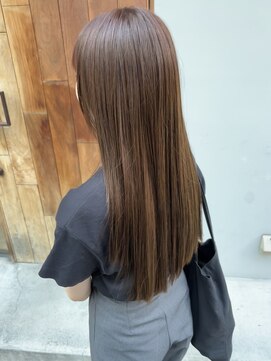 ヘアメイク マージ(hair make merge) 《東住吉区/デザインカラー》ぱつっとロングレイヤー