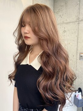 キャンバスアニュー 川崎(canvas anew.) ロング　ウォームブラウン／川崎／ハイトーンカラー