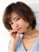 20代30代40代抜け感ショートレイヤーミルクティベージュ