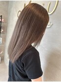 20代30代40代大人かわいいストレートスタイルナチュラルベージュ