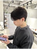 センターパート ナチュラルニュアンスパーマ