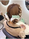 お団子ツイン【クランソア】ヘアメ/ヘアセット/心斎橋