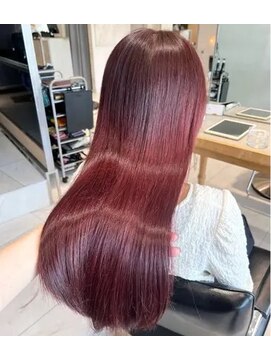 ヘアサロンガリカアオヤマ(hair salon Gallica aoyama) 大人っぽい深みのある暖色系カラー/チェリーレッド/ワインレッド