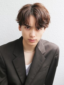 アフロート エル 大阪(AFLOAT L) センターパート/カルマパーマ/モテ髪/ナチュラルブラウン