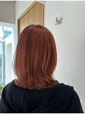 オレンジ×レイヤーカット