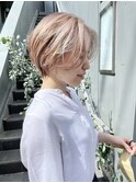 NUDE 白髪ぼかしダブルカラー ハンサムショート大人ショートボブ