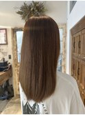 髪質改善ストレート/before→after