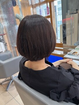 スタジオ アルファプラス 日暮里店(studio α+) カラーボブショートハイライト白髪ぼかし日暮里西日暮里上野