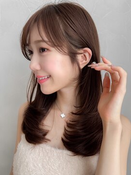 アグノス 青山(Agnos) 外ハネボブワンカール黒髪小顔ココアベージュ美髪結べるボブ