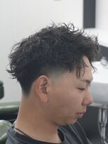 アストロ(ASTRO)&nbsp;一宮メンズフェード×スパイラルパーマアップバング刈り上げ
