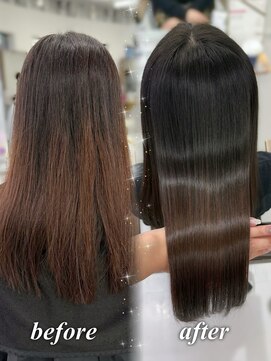 ハピネス 梅田茶屋町店(HAPPINESS) 韓国風/レイヤーカット/顔周り/顔まわり/髪質改善/ベージュ