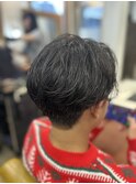 メンズ刈り上げセンターパート