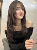 ハッシュカットロングレイヤーカット髪質改善トリートメント