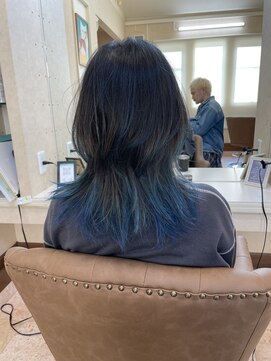 メルク(merc) レイヤー ボブ ショート インナーカラー 韓国