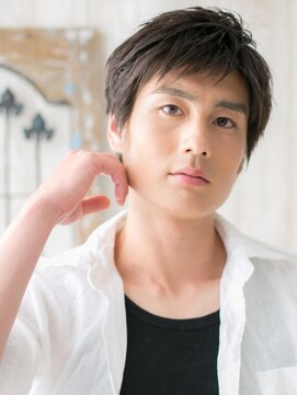 モッズヘアメン 札幌月寒店(mod's hair men) ナチュラルメンズカット斜めバングビジカジショートq札幌月寒