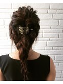 編みおろしヘアアレンジ♪