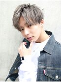 メンズマッシュブリーチカラーツーブロックスパイラルパーマ