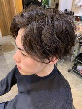 エルオム(EL.HOMME) 【MITSU】サイドパート刈り上げショート×ツーブロック