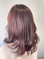 ヘア カンパニー トワ 千葉店(TOWA)&nbsp;赤みに挑戦！！テラコッタ風味ミディアムウェーブ！！！