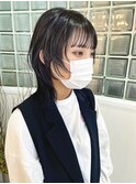 ミディアムウルフ_顔周り似合わせカット