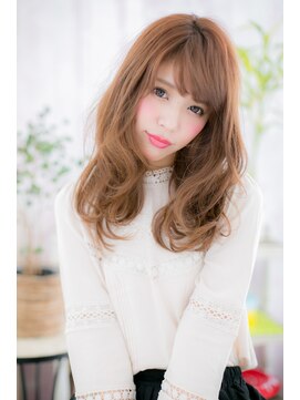 ミック ヘアアンドメイク アップ 駒込店(miq Hair&Make up) 甘辛★Aラインエアリーカール外国人風ハイライトカラーc1