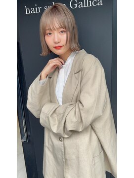 ガリカ(Gallica kinshicho) 【竹之内蔵人】艶髪ミルクティーベージュ×大人シースルーバング