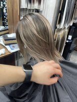 ラフ(LAFF)&nbsp;#バレイヤージュ#グレージュカラー#ボブウルフ#ココアベージュ