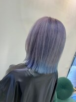 レヴェリーヘア 倉敷店(Reverie hair) #ダブルカラー#裾カラー#ブルー#ラベンダー#グレージュ