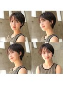 前髪ありショートボブ20代30代40代/ひし形/丸み/池袋/イメチェン