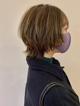 ロエン 西岡崎店(ROEN) #コンパクトウルフ/10代/20代/30代/ベージュカラー/ウルフ