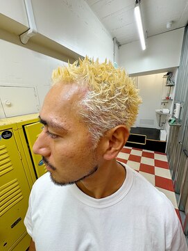 メリケンバーバーショップ トーキョー(MERICAN BARBERSHOP TYO) ハイライト/マッシュパーマ/ウルフ/アッシュブラック475