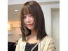 カット＋艶カラー＋髪質改善トリートメント　￥19000
