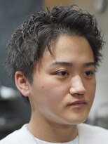 ノーエン(noen)&nbsp;スパイキーショートメンズマッシュツイストパーマツーブロック