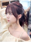 おくれ毛顔周りレイヤー前髪カット美髪韓国ヘア_29747