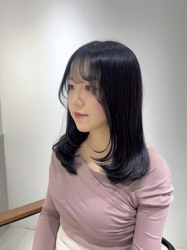 エンバイユアーズ 飯田橋店(eN° by youres) ラベンダーブルー×レイヤーカット♪