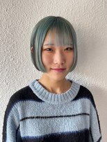 キジ(KIJI)&nbsp;★パッツンボブ×ターコイズブルー★