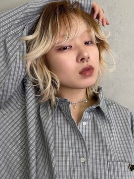 スリーバイベルベット(THREE...by velvet) デザインカラー/ブリーチカラー/アンブレラカラー