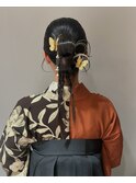 フェミニンロングウェーブミディアム着物ヘア卒業式/三鷹あ