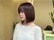 地毛くらいの明るさでも透明感は出ますか？[金沢/レイヤーカット/ボブ/韓国/ブリーチなしダブルカラー] 