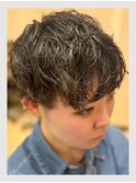 メンズ 爽やかツーブロックショートスタイル ソフトマッシュ