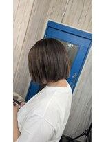 ヘアリゾートエーアイ 浅草店(hair resort Ai)&nbsp;ぱっつんボブ+グレージュ+白髪ぼかし