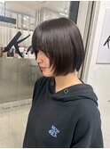 ハイライトカラーミルクティーベージュレイヤーカット