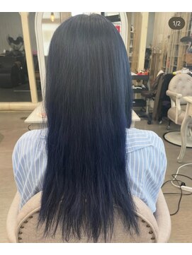 カラペア 大みか店(Color-pair) コバルトブルー+ロング