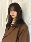 【YOKE】モカブラウンレイヤーミディアム顔周り前髪髪質改善
