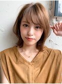 外ハネボブオリーブグレー美髪黒髪くびれヘア艶感#234f1201
