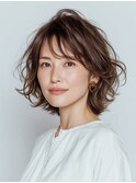 クラゲヘアー/小顔/ココアベージュ/オリーブグレー/川西