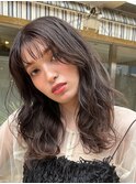 韓国風ヘアスタイルシースルーバング